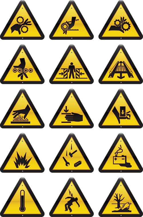 Image of standardized safety signage